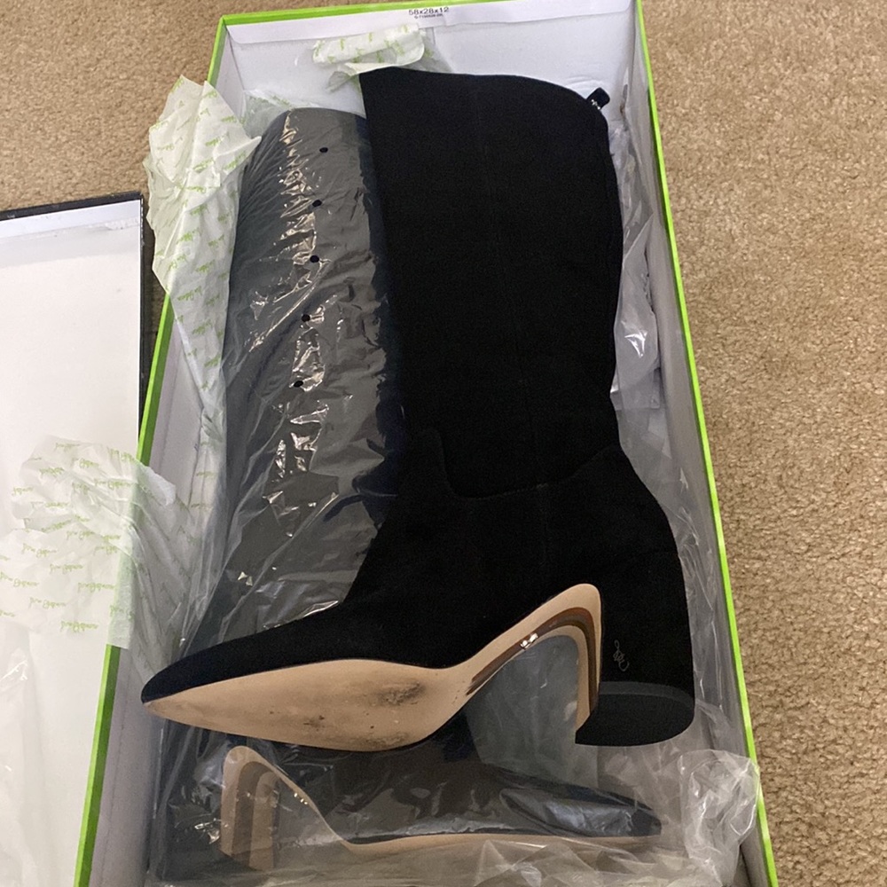 Amazing condition with box Sam Edelman hai knee boots black suede 7.5